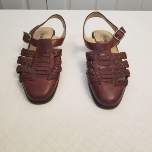 Borelli Odyssey Brown Leather Sandals Size 7.5M Made In Brazil